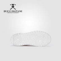 Chaussures de skate respirantes pour hommes BUCCI BATANI, en cuir rose rouge, tige en tissu Scabal, lacets, logo embossé sur la pointe, semelle extérieure en caoutchouc XL