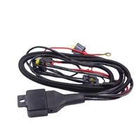 Harness Kabel Lampu Depan Otomotif 12V 75WH4 Set Kabel Saklar Daya Tinggi Konektor Adaptor Tembaga Telanjang Berinsulasi Karet