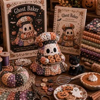 Kit de couture DIY fantôme patchwork artisanal pour décoration de table d'Halloween