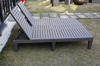 Chaise longue pour hôtel 2 personnes Chaise de piscine Chaise longue avec coussin