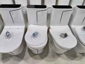 Offre Spéciale ligne multicolore forme ronde salle de bain céramique une pièce <span class=keywords><strong>commode</strong></span> Wc toilette - Product Image 3
