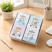 Cuaderno Cuadrado Mini A7 con Diseño de Gato de Dibujos Animados, con Bolígrafo, Papel en Blanco, 100 Hojas, 80GSM, Regalo para Niños, Material Escolar al por Mayor