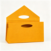Caja Triangular Portátil Plegable, Caja de Embalaje de una Pieza, Caja Rígida de Papel con Detalles en Dorado y UV, para Perfumes, Cosméticos y Lápices Labiales