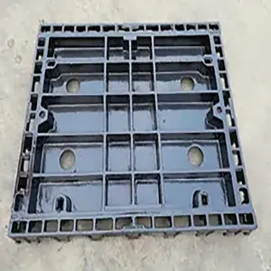 Zware Gegoten Nodulair Gietijzeren Putdeksel En124 400Mm Lengte 600Mm Breedte 40Mm Dik Rond Aanpasbaar Frame Putdeksel - Product Image 4