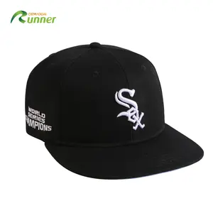 Runner New Trend Hot Sale Recommend Cool Black Snapback Caps Customized Logo Sports Manufacturer In Bulk Gorra