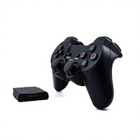 Grosir Pabrik Ready Stock 2.4G PS2 Controller Getaran Ganda Transparan Motif Kepingan Salju 2.4G PS2 Wireless Game Controller