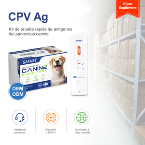 Kit de Prueba Rápida para el Parvovirus Canino CPV Ag para Perros, Detección de Antígeno, Prueba de Diagnóstico Veterinario, CE ISO - Product Image 1