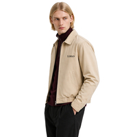 Veste coupe-vent légère pour homme OEM, kaki, style streetwear décontracté, avec ourlet élastique et poches, vente en gros d'usine