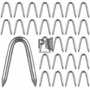 Fernet agrafes en forme de U attaches pour filet de clôture en bois clôture de selle clous en métal robustes réparation de Construction agricole - Product Image 5