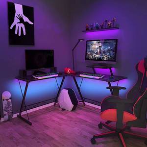 Thiết kế hiện đại nhà máy tính bảng đồ nội thất u-loại trò chơi bàn đa Sử dụng chơi game Bàn cho gamer - Product Image 1