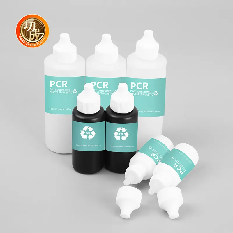 Büküm üst mürekkep saç yağı şişeleri renk boya uygulaması ile 30Ml 50Ml 120Ml çevre dostu PCR plastik sıkma şişeleri