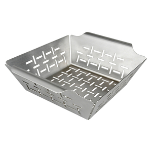Panier à légumes en acier inoxydable Pinnovo, panier de cuisson durable pour accompagnements, compatible avec tous les grils <span class=keywords><strong>Weber</strong></span>, argent - Product Image 5
