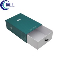 Caja de Regalo de Cartón Duro Verde de Alta Calidad con Cajón, Impresión de Logotipo y Tamaño Personalizados, Caja de Empaque para Regalos de Aceite, Frascos o Botellas de Cosméticos