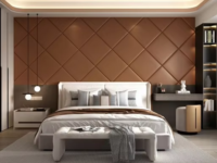 Autocollant mural souple anti-collision, imperméable, PVC, moderne, gaufré, facile à installer, pour chambre d'enfant, panneau mural décoratif