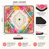 Tapis de jeu de Mahjong américain, grand, antidérapant, insonorisant, rembourré en néoprène, accessoire de table toutes saisons