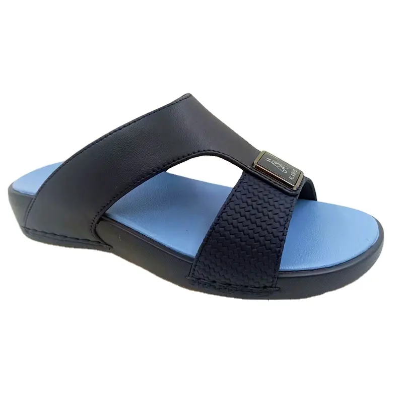 slippers for men Professional PU Rubber leather Slipper arabic men slippers and sandals shoes slides