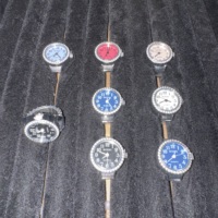 Vente en gros de montre-bague numérique mignonne réelle Bague de montre minimaliste Mini bagues rondes en acier inoxydable avec diamants et strass