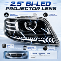 Feux avant LED pour AVEO 2007, ensemble de phares automatiques, lentille de projecteur Bi LED de 2,5 pouces, DRL RGBW, feux de jour, commande par application