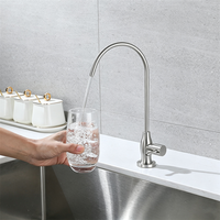 Robinet de cuisine en acier inoxydable 304 avec filtre à eau, mitigeur monocommande en laiton, design américain moderne à poser sur comptoir