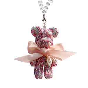 Diamond-Encrusted Violent Bear <b>Crystal</b> Pendant Goddess Style Car Interior Accessories Aromatherapy Rearview <b>Mirror</b> Car Freshener - Product Image 5