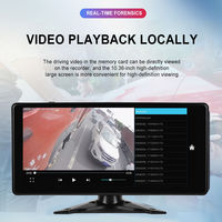 Monitor DVR con Pantalla Táctil de 10.36 Pulgadas, DMS, BSD, Detección por IA, Reproductor de Audio y Video USB Mp3 Mp5, Alarma de Fatiga del Conductor, Cámaras de Visión Trasera y Lateral