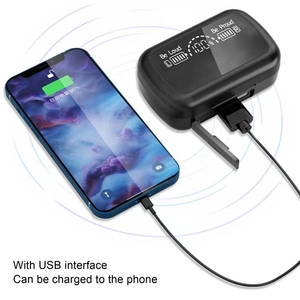 Tai Nghe Không Dây Vô Hình Mini Màn Hình Kỹ Thuật Số Âm Thanh Nổi Có Thùng Sạc SKY10 Phản Hồi Tốt - Product Image 2