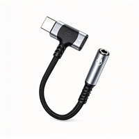 Adaptateur Chargeur Casque Type-C 3,5 mm 2-en-1 USB-C Aux Jack Micro PD 100W Charge Rapide Écologique Téléphone Portable Audio Tressé en Nylon