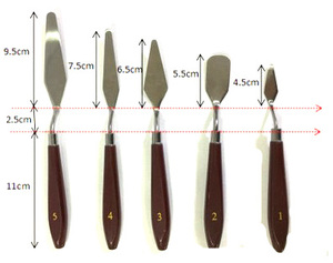 أدوات خلط الألوان الزيتية Bview <span class=keywords><strong>Artist</strong></span> 5 spood مقبض خشبي - Product Image 2