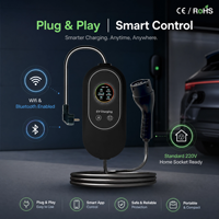 Chargeur EV portable GB/T 16A 3,5 kW, station de recharge pour voiture électrique de niveau 2, étanche IP65, EVSE 220V, chargeur domestique, contrôle par application Wifi