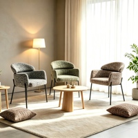 Chaise de salle à manger rembourrée moderne avec assise en tissu et pieds en métal, design contemporain, mobilier pour la maison