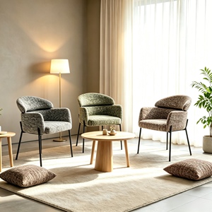 Modern Upholstered <b>Dining</b> <b>Chair</b> With Fabric Seat Metal Legs Contemporary Design Home Furniture - Product Image 6