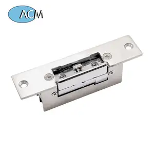 Adjustable Access Control System Lock Tongue Secure Glass Door Locker Unlock Mode NC NO 12V Narrow Type Electric Strike Lock