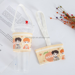 แขนแก้วกาแฟผ้าฝ้ายแบบใช้ซ้ำได้แขนถ้วยสำหรับใส่กาแฟผ้าคอตตอนใช้ซ้ำโลโก้ได้ - Product Image 2