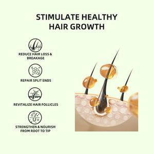 Marque privée Sérum d'huile essentielle de cheveux naturels et biologiques Essence Traitement anti-perte et repousse rapide à la biotine pour la croissance des cheveux - Product Image 3