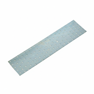 Piastra metallica in acciaio forato zincato 80X240mm Art. 1183 SIPA categoria di prodotti canali in acciaio - Product Image 2
