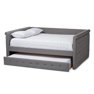 Canapé-lit moderne en cuir au design Chesterfield en <span class=keywords><strong>velours</strong></span> tufté diamant avec lit gigogne et lit gigogne - Product Image 2