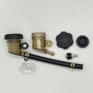 Réservoir d'huile de frein pour moto Adelin, gobelet transparent marron pour système de freinage modifié, ajustement universel - Product Image 2