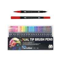 Étudiant et concepteur aquarelle pinceau stylo pointe fine Art marqueur à base d'eau Aqua naturel ensemble emballage pour dessin