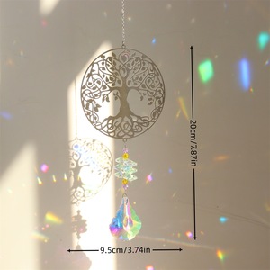 Kit All'Ingrosso di Acchiappasole in Cristallo K9 con Prisma di Luce Argentato e Ciondolo con Perline 7 Chakra a Forma di Angelo per Decorazioni Artigianali da Finestra Fatte a Mano - Product Image 6