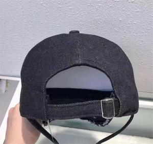 HT-2615 gros DENIM décontracté langue de canard métal souple lettre Baseball Sport casquette polyvalent papa chapeau avec corde - Product Image 5