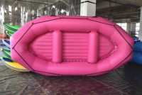 Raft en PVC rose de 12 pieds / 3,65 m pour 6 personnes / Résistant à l'usure et aux UV / Bateau pneumatique pour le rafting en eaux vives