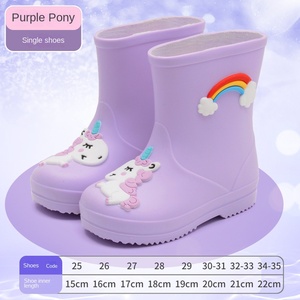 <span class=keywords><strong>Botas</strong></span> <span class=keywords><strong>de</strong></span> lluvia impermeables bonitas <span class=keywords><strong>de</strong></span> princesa para bebés, niños y niñas, zapatos <span class=keywords><strong>de</strong></span> <span class=keywords><strong>agua</strong></span> con forro polar sin cordones, estilo exterior antideslizante - Product Image 3