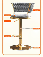 Chaise haute de bar rotatif pour café à la maison Chaise de bar Grande chaise haute