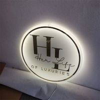 Enseignes de magasin d'entreprise logo acrylique 3d lettres de canal led personnalisées enseignes rétroéclairées en métal magasin mur extérieur Publicité de salon