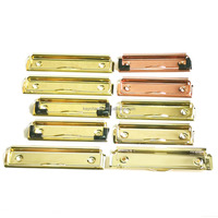 Papelería Oficina Útiles escolares 100mm 120mm Oro Rosa Alambre plano Clip de portapapeles de metal para carpeta de archivos Cuaderno de cuero