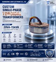 Transformateur toroïdal en cuivre pur personnalisé 2000VA 110V-0V-110V Monophasé 50Hz/60Hz Applications électriques Usages variés