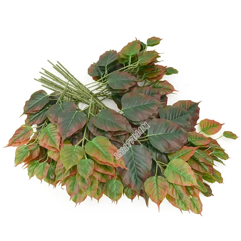Precio de fábrica de alta calidad hojas de otoño Linden falso de ramas de árbol hojas artificiales para la decoración