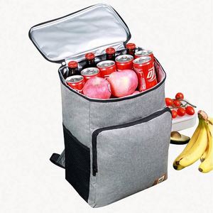 Sac à dos isotherme portable en aluminium pour pique-nique, grande capacité 20L, pour 36 canettes de bière, panier d'extérieur, sac à déjeuner - Product Image 3