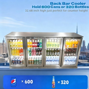 Nueleand NE-200CS Double Glass Door Hot Sale 200L Digital Display Low Noise Back bar Cooler - Product Image 2