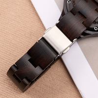 Damen Luxus Mode Holzuhren Quarz Analog Minimalistisch Handgefertigt Sport Schwarz Leichtgewicht Umweltfreundlich Schlicht